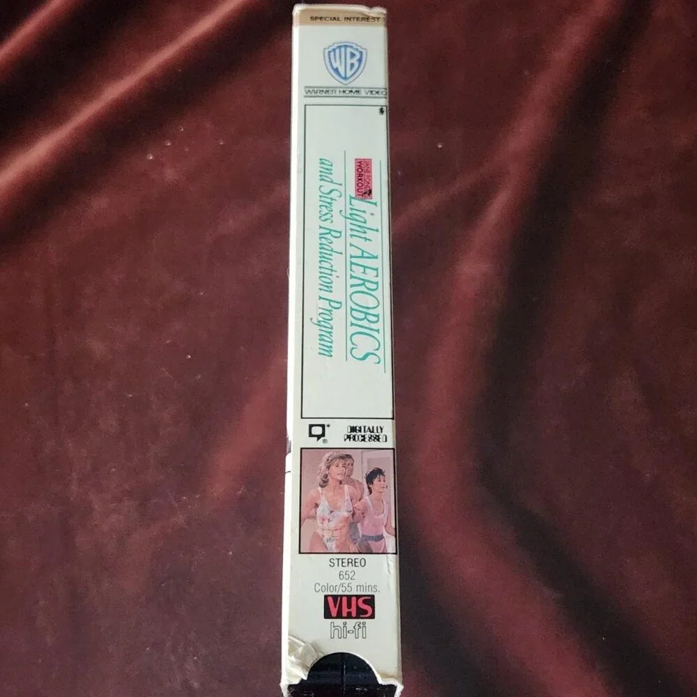 Jane Fonda’s Light Aerobics and Stress Reduction Program - 1989 - VHS tape.